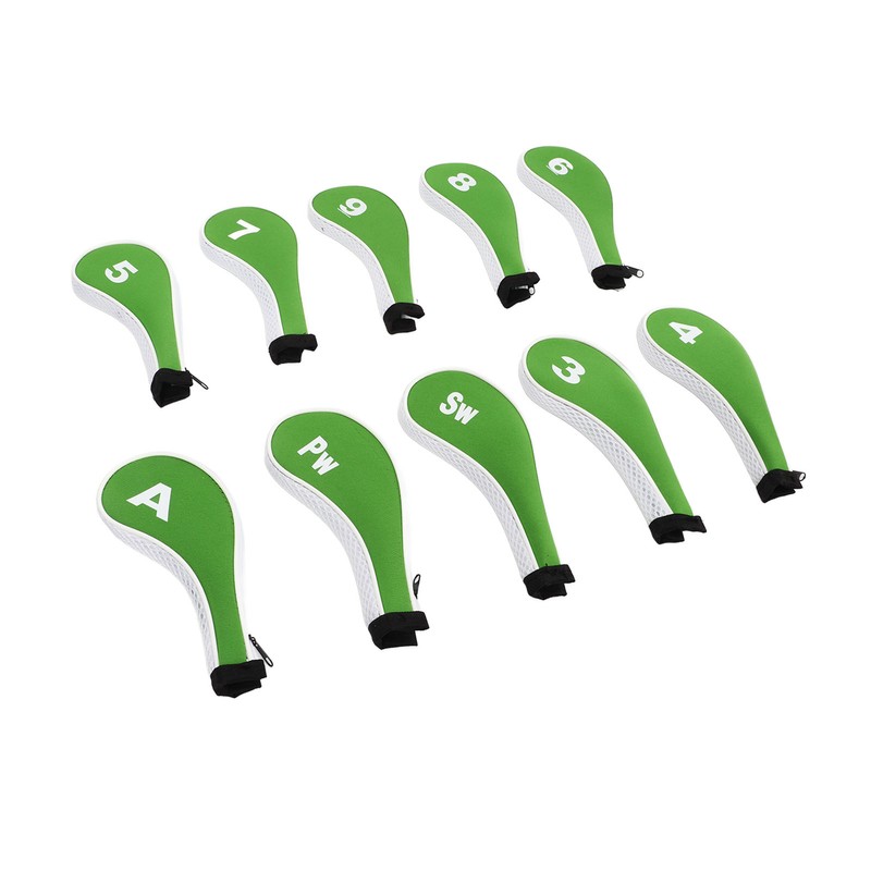10 Pcs Golf Iron Head Cover Set with Zipper Golf