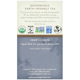 Choice Organic, Earl Grey Tea, 16 ct