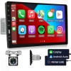 podofo Single Din Apple Carplay Car Stereo with Android Auto,