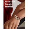 TenrSteel Blue Crystal Cuff Bracelet Silver Bangle Friendship Bracelets Birthday