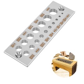 17 Holes Steel Dowel Plate,A2 Dowel Maker Plate Dowel Cutter Steel Plate for Woodworking Dowelmax, Dowels, Dowel Rod,1/8" to 5/8"