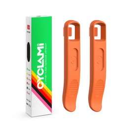 CYCLAMI Set of 2 Bicycle Tyre Levers, Ultra Strong Bicycle Tire Levers, Cycling Accessories Suitable for MTB and Road Bike Tire Levers Tools (ORANGE)