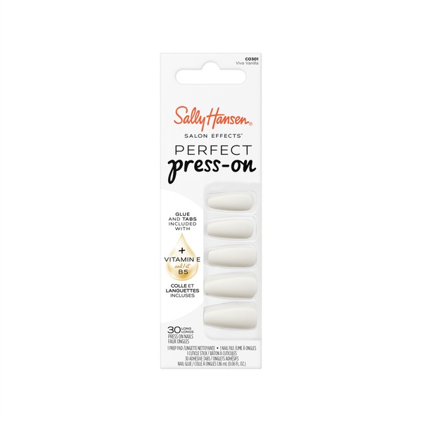 Sally Hansen Salon Effects Perfect Press-On Nails, Viva Vanilla, Press