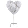 mookaitedecor Natural Rock Quartz with Stainless Stand, Heart Shaped Geode