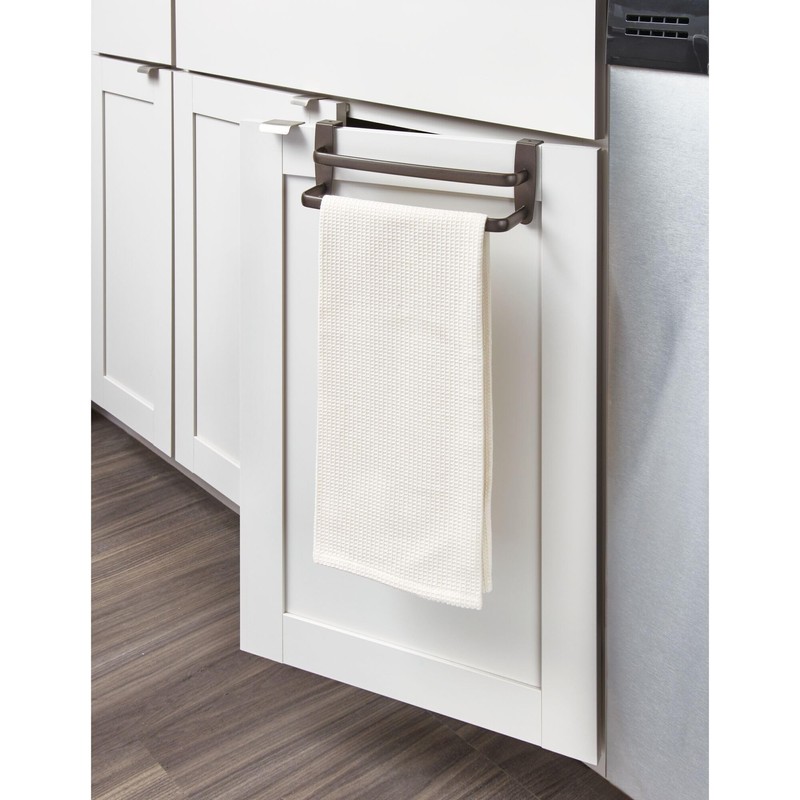 iDesign 9-inch Over-the-Cabinet Double Towel Bar - Set of 2