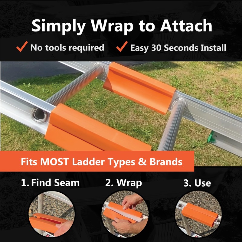 Ladder Stabilizer for Gutters & Roof, Fits Most Ladders, Anti-Slip,
