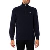 GANT Mens Cotton Half Zip Cream Sweater Navy M