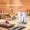 White Salt and Pepper Shakers by Aelga, White Kitchen Accessories,