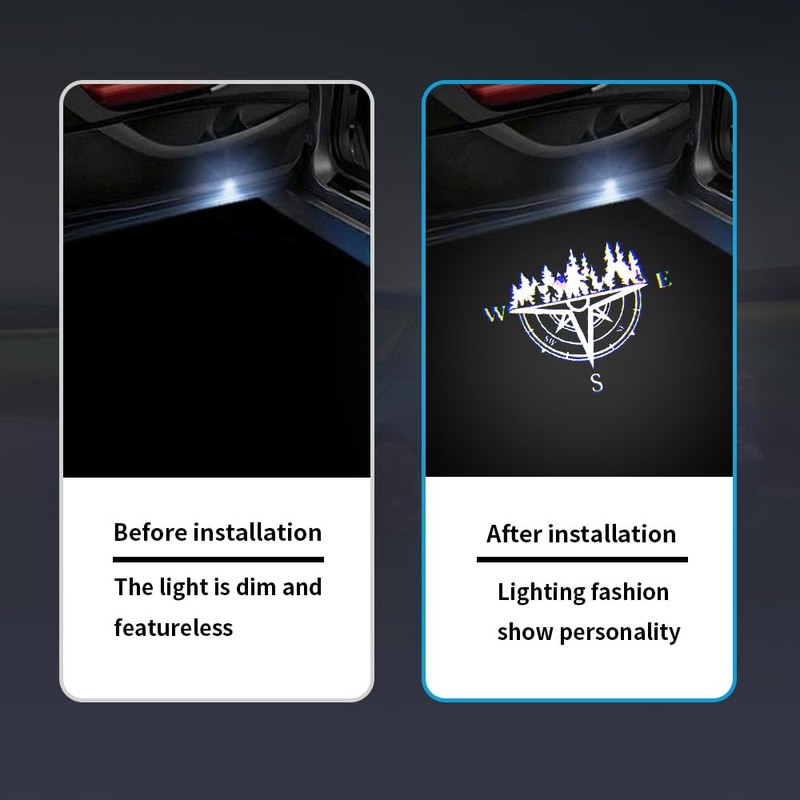 LED Car Door Logo Lights Compatible for Armada 2017-2022 Courtesy