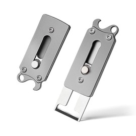 TIKIDESIGN Portable Peeler with Bottle Opener for Key Ring, Mini Retractable Peeler Stainless Steel, Titanium Bottle Opener, EDC Pockets, Multitool Accessories for Camping, Hiking and Outdoor Use