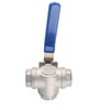 1pc Stainless Steel SUS304 Pipe Ball Valve Three Way T