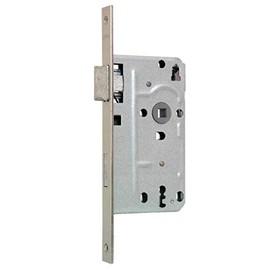 KFV Deadlock 104 – Square Faceplate – 20 mm Faceplate Width – Silver – Includes 1 Key – 72 mm Distance – 8 mm Square (DIN Right)