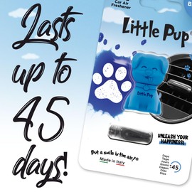Little Pup Car Air Freshener By Little Joe, 45-Day Long-Lasting Fragrance, Scented Novelty Dog Vent Clip for Car Interior Home & Office - 4 Pack Sweet Snuggles Scent