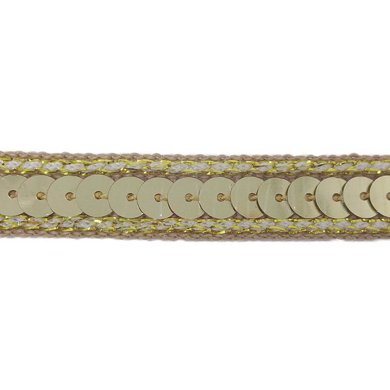 Kirari Handicraft Club NO.209_Sequin Blade (Gold: Gold) Width 0.5 inches