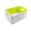 High-Quality Felt Storage Box in Mottled Grey/Green, Washable, 30 x
