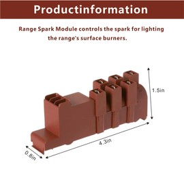 WB13X24741 Genuine OEM Gas Range Spark Module for GE Oven Range Burner Ignition Module Replacement 4464418, AP5986240, PS11725181 Pulse Ignitor