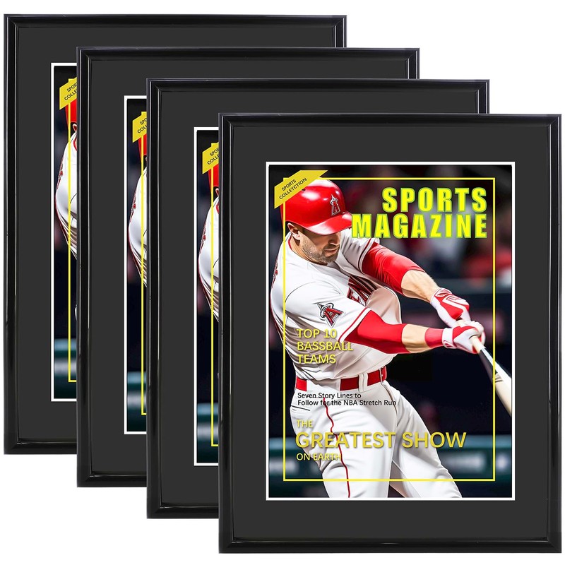ReqiHome 4 Packs Sports Magazine Frame Fits Measuring 8.5 x