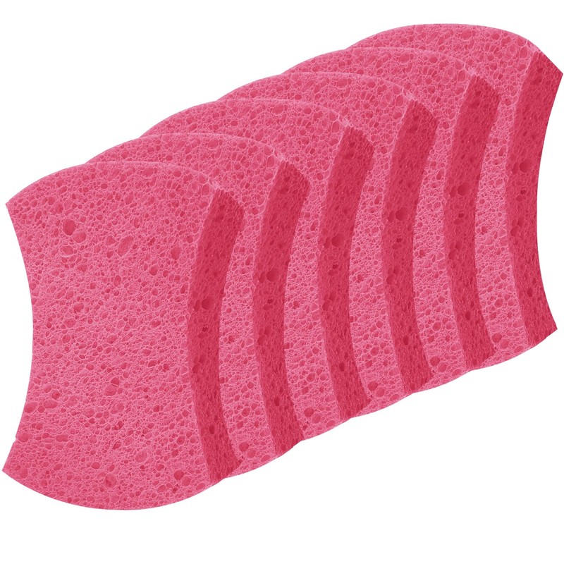 Spunspon 6 Pack Non-Scratch Cellulose Scrub Sponge, Cellulose Sponges, Heavy