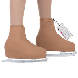 CRS Cross Skating Boot Covers Lycra Ice Skate Covers. Performance Ready Protection for Figure Skates, Ice Skating, Roller Skates. (Suntan, Youth)