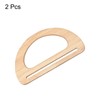 sourcing map Wooden Purse Handles, 175mm 2Pcs D Shape Handbag