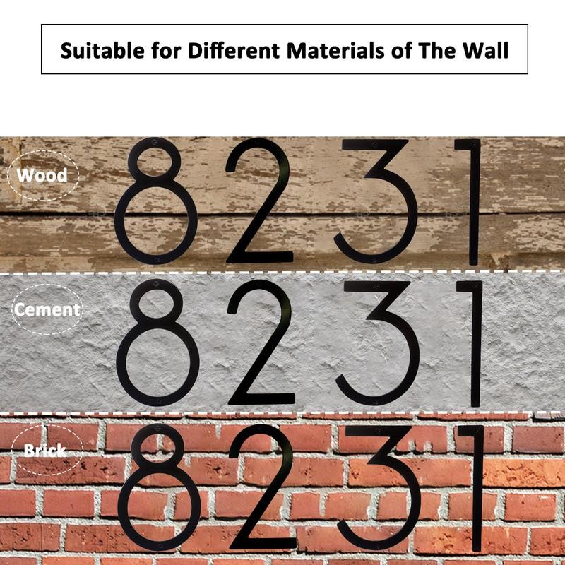 5" Floating Stainless Steel Address House Number, Modern Metal Anti-Rust