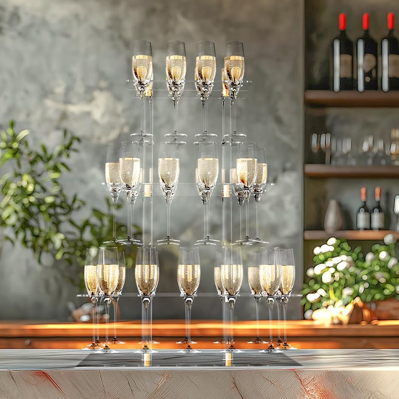 Champagne Display Holder Stand for Party With 32 Slots, 3
