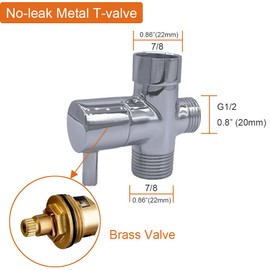 Handheld Toilet Bidet Sprayer for Toilet Stainless Steel Bathroom Bidet Sprayer Set Jet Sprayer Bidet Spray Hoses Kit Cloth Diaper Spray for Baby and Feminine Wash - Black (Silver)