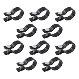 Oedema 10 Pcs Galvanized Steel Durable Chain Link Brace Band Iron Chain Link Fence Hardware with Bolts and Nuts Use for 1-5/8" Outside Diameter Pipe, Gate, Fences Panels, Black