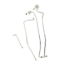 Plated steel front brake line kit. Master cylinder to front wheels. Fits 1973-1980 Chevy C10/Blazer & GMC C15/Jimmy 2wd Power disc