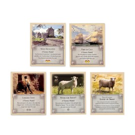 Tabletop Monthly Victory Point Cards 5 Pack compatible with Catan's Settlers of Catan 5th Edition, Seafarers, Cities and Knights and Catan Expansions