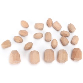 20pcs Wooden Blocks Irregular Shape Game Stones DIY Painting Preschool Learning Toys for Kids