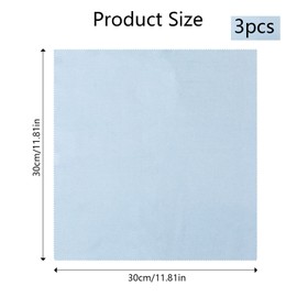 3 Pcs Flute Cleaning Cloth Microfiber Clean Cloths Violin Cleaning Cloth Soft Lint Free Guitar Cleaning Cloth for Flute Cello Viola Trumpet Clarinet String Instruments, 11.8x11.8inch