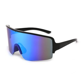 Karsaer Vision Neon Shield Sunglasses Oversized Wrap-Around Mirrored Shades for Men & Women 80s Retro UV Protection