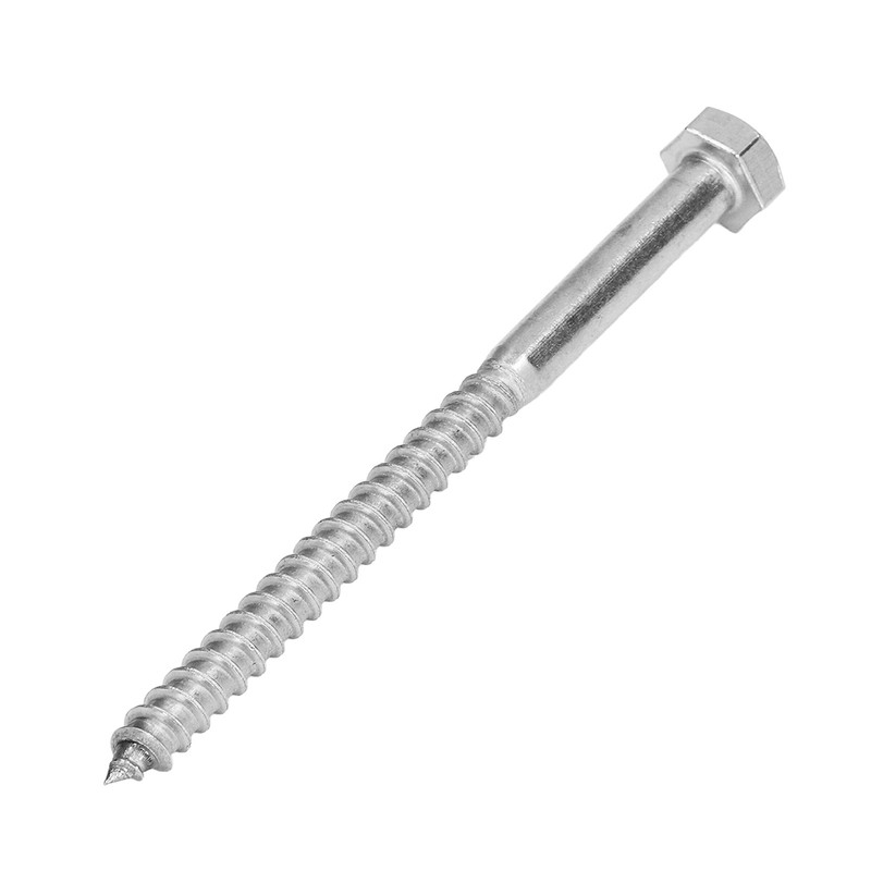 304 Stainless Steel Half Thread Bolt Wood Hex Lag Screws
