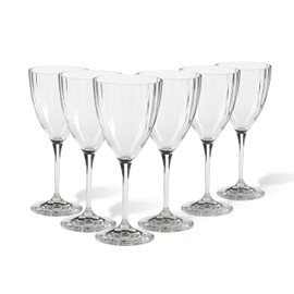 Casafina, Sensa collection, Glass Drinkware, Set of 6 Drinking Wine glasses, clear, 9 oz