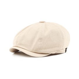 Zylioo Oversize Men Newsboy Cap,Stretchy Fit Cabbie Hat for Big Heads,Cotton Apple Ivy Gatsby Driving Hat Beige