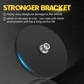 GLOBLED Universal Magnetic LED Light Bar Mount Powerful Magnetic Base Mount Bracket Curved LED Light Bar Bracket Compatible with SUV Off Road Truck Emergency Car Vans-2PCS,Black