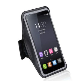 DFV mobile - Armbandtasche Sport Armband Berufsausrüstung Wasserabweisende aus Neopren Premium für PRESTIGIO MULTIPHONE 5450 Duo - Schwarz