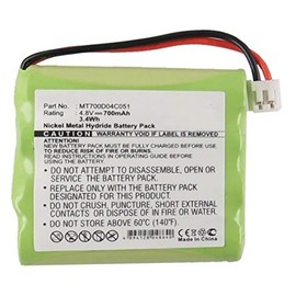 Synergy Digital Baby Monitor Batteries, Compatible with Harting & Helling MBF4080 Baby Monitor, (Ni-MH, 4.8V, 700 mAh), combo-pack includes: 2 x SDOTH-H7115 Batteries