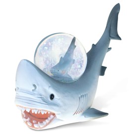 COTA Global Shark Snow Globe - Ocean Life Animal Water Globe Figurine with Sparkling Glitter, Zoo Collectible Novelty Ornament for Home Decor, for Birthdays, Christmas, Valentine – 45mm