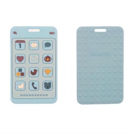 Soft Silicone Phone Shape Teether Boys Girls Baby Molar Teether Chew Toys, Teething Toy (Blue)