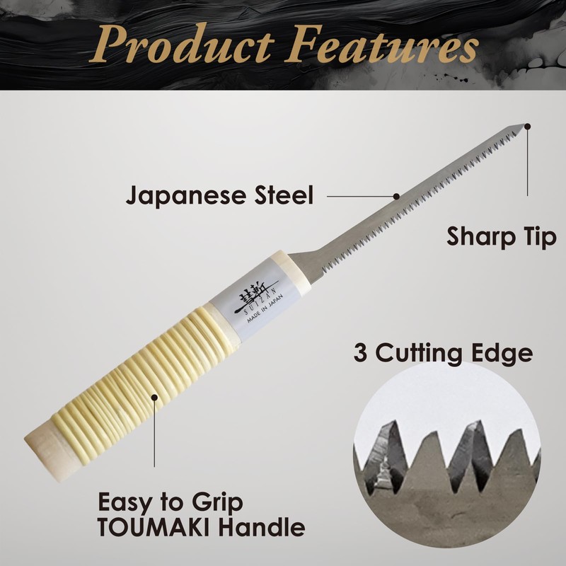 SUIZAN 5-Inch Drywall Jab Saw - Japanese Hand Pull Saw