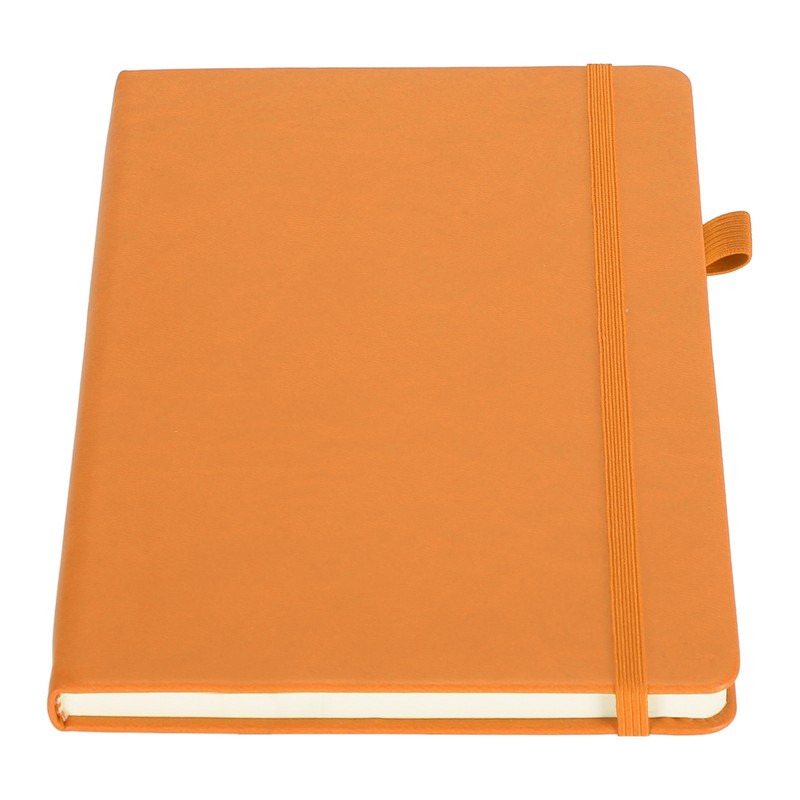 A5 Lined Notebook Portable PU Leather Hardcover Notebook with Elastic