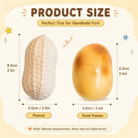 BLBATBK 2 PCS Peanut Squishy, Potato Squishy, Combined Stylish Desktop Ornament For Household Indoor Furnishing, Tabletop Display And Daily Leisure Pastime Use