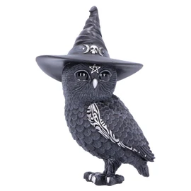 Nemesis Now Cult Cuties Owlocen Figurine 13.5cm, Resin, Black, Small Owlocen Owl Figurine, Scarily Adorable Bewitching Owl Figurine, Witch Owl Figurine, Cast in the Finest Resin, Expertly Hand-Painted