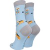 Calcetines de animales de alta calidad para mujer, Corgi (azul),