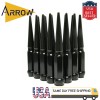 ARROW 32x 6" Extra Tall Black M14x1.5 Spike Lug Nuts