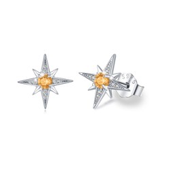 Star Earrings for Women Girls 925 Sterling Silver Star Earrings Studs North Star Earrings November Birthstone Earrings Star Jewelry Gifts for Women Teen Girls, Sterling Silver, Cubic Zirconia