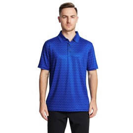 Golf Shirts for Men Dry Fit Short Sleeve Moisture Wicking Print Performance Casual Men Polo Shirts