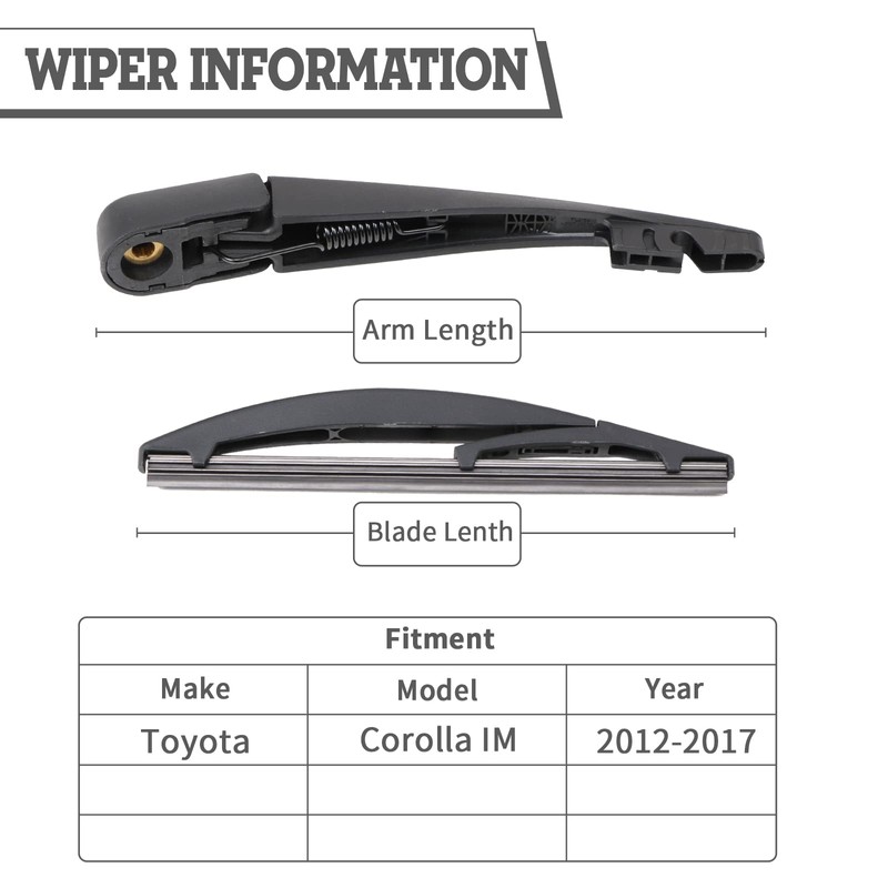 HODEE Rear Wiper Arm Blade Nut Set Replacement for Toyota
